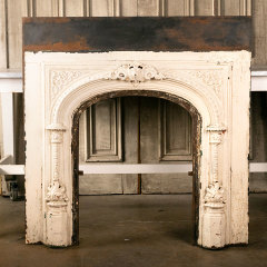 #39810 - Antique Ornate Cast Iron Fireplace Surround image