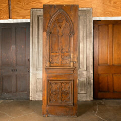 #44284 - 31x98 Antique Oak Gothic Church Door image