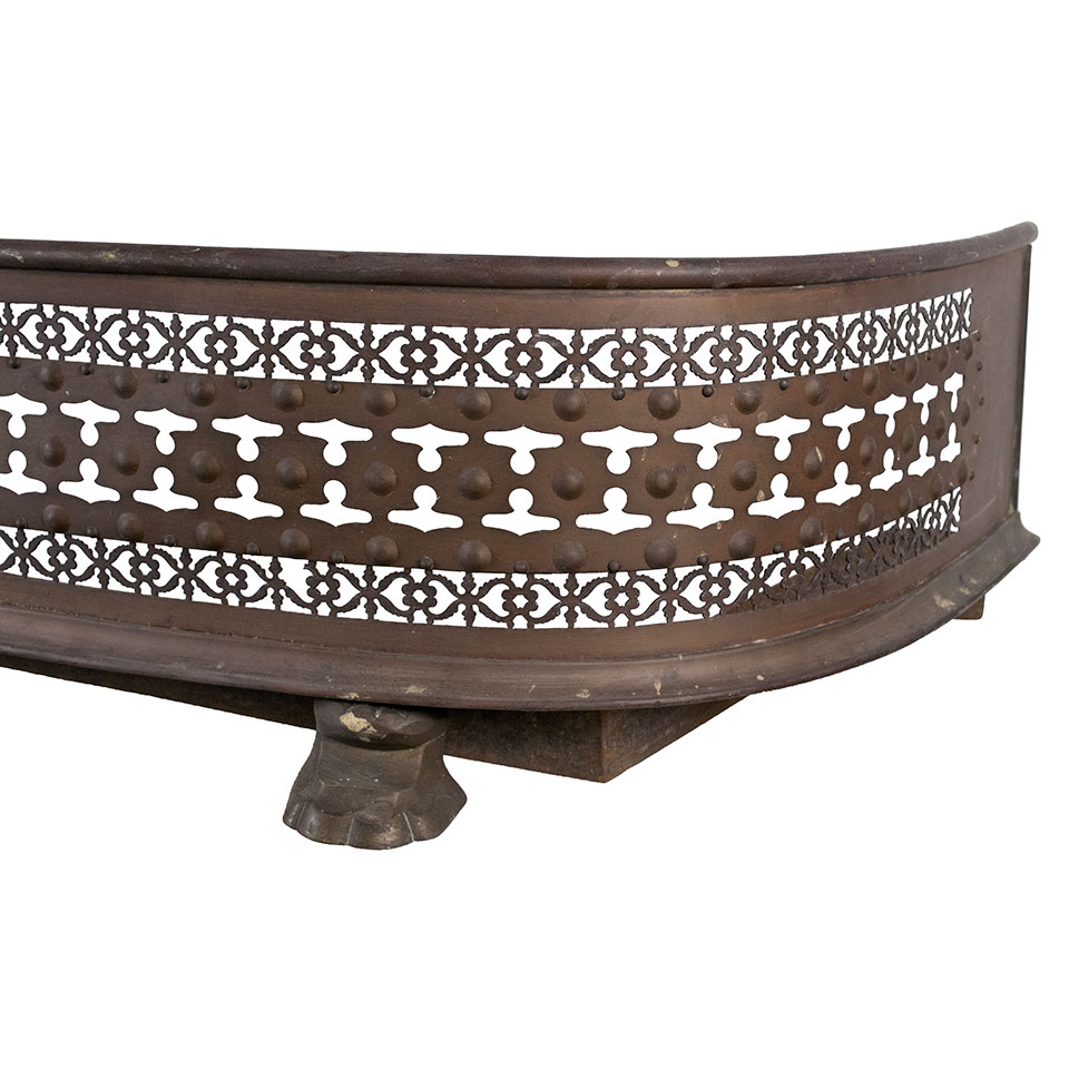 Antique Brass Fireplace Fender