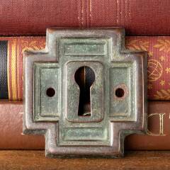 #18942 - Antique Door Keyhole Escutcheon Hardware image