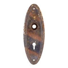 #23938 - Oval Japanned Doorknob Backplate image