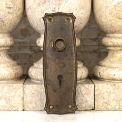 #37355 - Antique Metal Doorknob Backplate image
