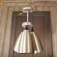 #37861 - Salvaged&nbsp;Vintage&nbsp;3&nbsp;Bulb&nbsp;Metal&nbsp;Light&nbsp;Fixture&nbsp;image