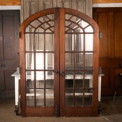 #38516 - 60x84&nbsp;Antique&nbsp;Arched&nbsp;French&nbsp;Entry&nbsp;Doors&nbsp;image