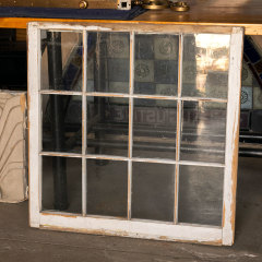 #38911 - Salvaged 12 Lite Wood Window Wavy Glass image