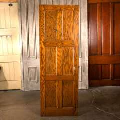#40255 - 28x80 6 Panel Oak Interior Door w/ Mirror image