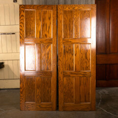 #40259 - 56x79&nbsp;Salvaged&nbsp;6&nbsp;Panel&nbsp;Oak&nbsp;Interior&nbsp;Doors&nbsp;image