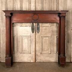 #41168 - 58x49&nbsp;Salvaged&nbsp;Antique&nbsp;Oak&nbsp;Fireplace&nbsp;Mantel&nbsp;image