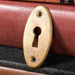 #41206 - Yale & Towne Brass Keyhole Escutcheon image
