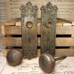 #41632 - Antique Corbin Loraine Interior Doorknob Set image