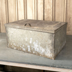 #42109 - Vintage Galvanized Metal Crate with Lid image