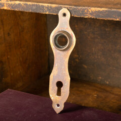 #43910 - Antique Brass Doorknob Backplate Hardware image