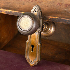 #44217 - Salavged Antique Art Deco Door Hardware Set image