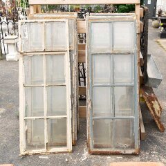 #47754 - 19&nbsp;x&nbsp;52&nbsp;Salvaged&nbsp;8&nbsp;Lite&nbsp;Steel&nbsp;Casement&nbsp;Window&nbsp;image