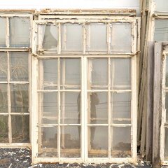 #47755 - 38&nbsp;x&nbsp;52&nbsp;Salvaged&nbsp;16&nbsp;Lite&nbsp;Steel&nbsp;Casement&nbsp;Window&nbsp;image