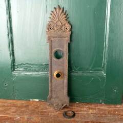 #47988 - Antique&nbsp;Ohio&nbsp;Statehouse&nbsp;Doorknob&nbsp;Backplate&nbsp;image