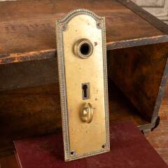 #48425 - Antique&nbsp;Brass&nbsp;Entry&nbsp;Doorknob&nbsp;Backplate&nbsp;image