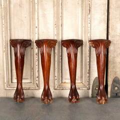 #49733 - Set of 4 Ball & Claw Wood Furniture Legs image