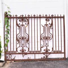 #50010 - Antique&nbsp;Large&nbsp;Wrought&nbsp;Iron&nbsp;Driveway&nbsp;Gate&nbsp;image