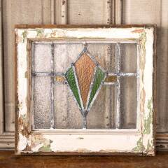 #50172 - 16x15&nbsp;Antique&nbsp;Stained&nbsp;Glass&nbsp;Window&nbsp;Sash&nbsp;image