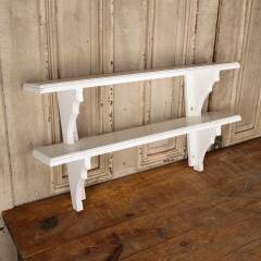#50174 - Painted Wood Two Tier Wall Mount Shelf image