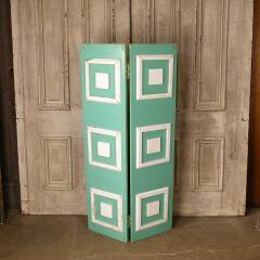 #50488 - Vintage Hinged Painted Wood Panels image