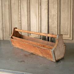 #50579 - Long Antique Wood Caddy Tote Toolbox image
