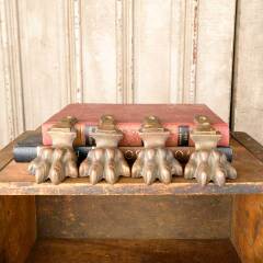 #50612 - Set of Antique Brass Lion Paw Furniture Feet image