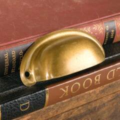 #50788 - Antique Brass Drawer Bin Pull Handle image