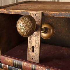 #51286 - Antique&nbsp;Corbin&nbsp;Ceylon&nbsp;Door&nbsp;Hardware&nbsp;Set&nbsp;image