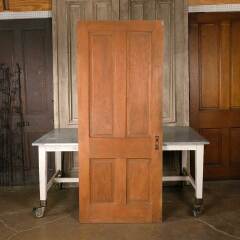 #51292 - 34x81 Salvaged Antique 4 Panel Interior Door image