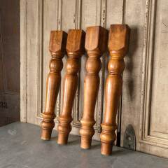 #51637 - Set of 4 Turned Wood Table Legs image
