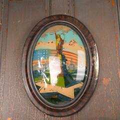 #51816 - Statue&nbsp;of&nbsp;Liberty&nbsp;Reverse&nbsp;Painting&nbsp;on&nbsp;Glass&nbsp;image