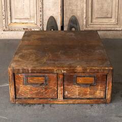 #52104 - Antique&nbsp;Oak&nbsp;2&nbsp;Drawer&nbsp;Library&nbsp;Card&nbsp;Catalog&nbsp;image