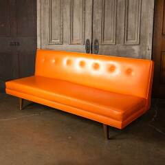 #52138 - Vintage Mid-Century Modern Orange Couch image
