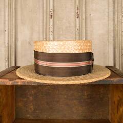 #52217 - Antique HOPKINS BALTIMORE Straw Hat image
