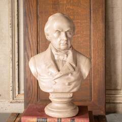 #52250 - Antique Plaster Daniel Webster Bust Statue image