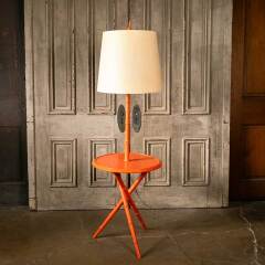 #52329 - Vintage Three Legged Table with Lamp image