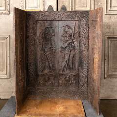 #52387 - Salvaged Antique Cast Iron Fireplace Fireback image