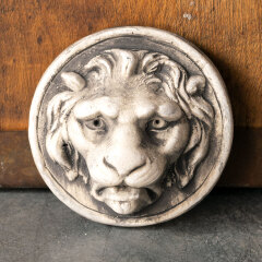 #52461 - Cast Plaster Lion Head Decorative Medallion image