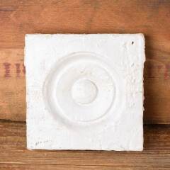 #52547 - Antique&nbsp;Painted&nbsp;Wood&nbsp;Rosette&nbsp;Trim&nbsp;Block&nbsp;image