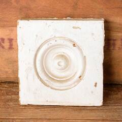 #52549 - Antique&nbsp;Painted&nbsp;Wood&nbsp;Rosette&nbsp;Trim&nbsp;Block&nbsp;image