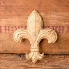 #52592 - Cast&nbsp;Iron&nbsp;Fleur-De-Lis&nbsp;Wall&nbsp;Hanging&nbsp;Decor&nbsp;image