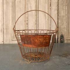 #52863 - Antique&nbsp;Metal&nbsp;Wire&nbsp;Farm&nbsp;Egg&nbsp;Basket&nbsp;image
