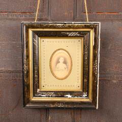 #53400 - Antique&nbsp;Shadowbox&nbsp;Framed&nbsp;Child&nbsp;Portrait&nbsp;image
