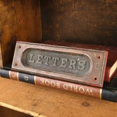#53464 - Antique&nbsp;LETTERS&nbsp;Door&nbsp;Mail&nbsp;Slot&nbsp;Hardware&nbsp;image