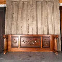 #53465 - 61x21&nbsp;Antique&nbsp;Wood&nbsp;Piano&nbsp;Panel&nbsp;w/&nbsp;Brackets&nbsp;image