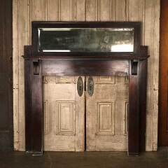#53614 - Antique&nbsp;Fireplace&nbsp;Mantel&nbsp;w/&nbsp;Mirror&nbsp;image