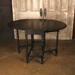 #53644 - 37x49&nbsp;Antique&nbsp;Wood&nbsp;Gate&nbsp;Leg&nbsp;Table&nbsp;image