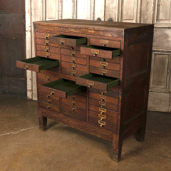 #53964 - Antique&nbsp;Oak&nbsp;Globe&nbsp;Stackable&nbsp;Storage&nbsp;Unit image